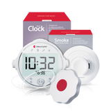 Bellman Smoke/Fire Alarm System with Alarm Clock Receiver and Bed Shaker