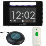 Serene CentralAlert Dual Alarm Clock w/Wireless Doorbell Chime and Bed Shaker