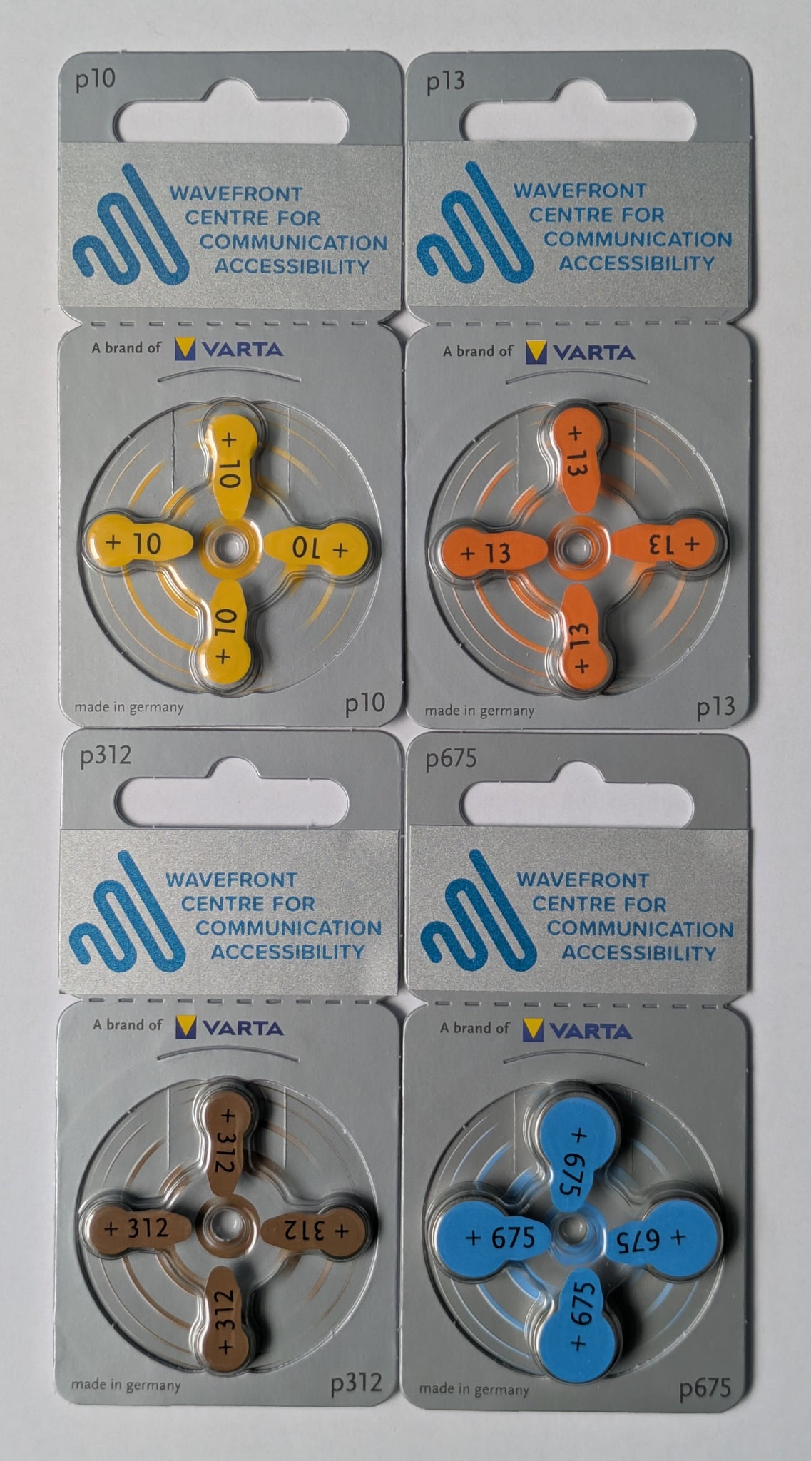 Power One Power One Hearing Aid Batteries (4 Cell/Pack) – Wavefront Centre for ...